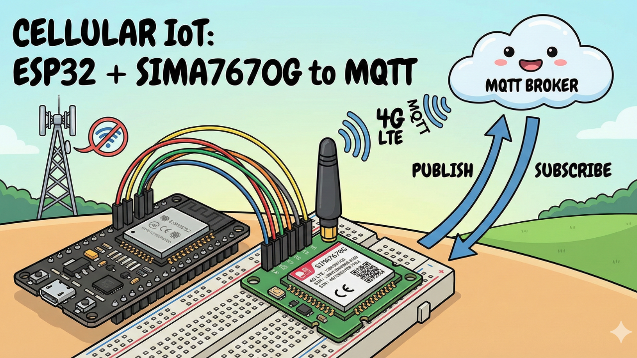 How to Connect SIMA7670G 4G LTE Module to MQTT with ESP32 | Complete IoT Guide