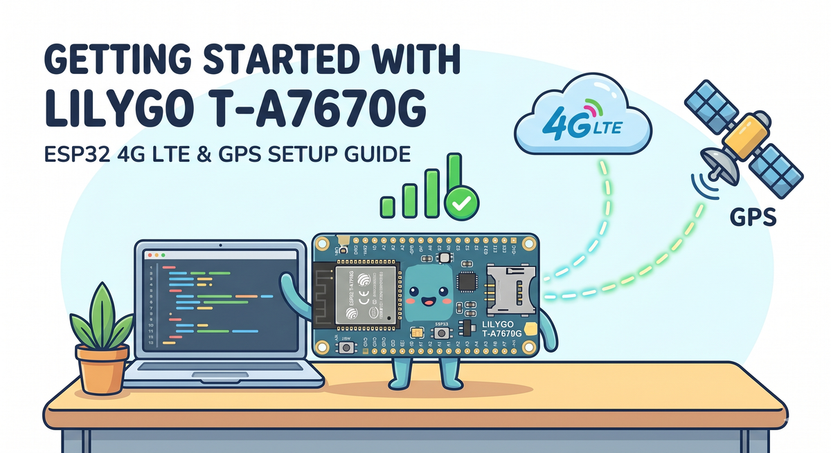 Getting Started with LILYGO T-A7670G: ESP32 4G LTE & GPS Setup Guide