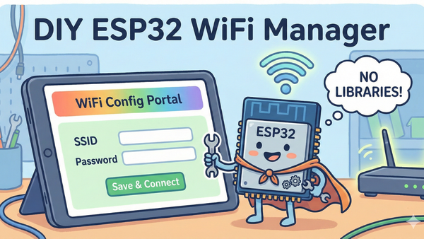 Build a Professional ESP32 WiFi Manager From Scratch (No Libraries Required!)