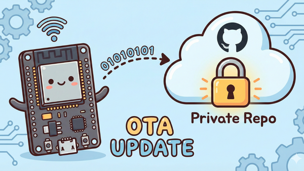 ESP32 OTA Firmware Updates from a Private GitHub Repository