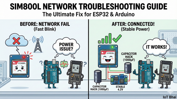SIM800L Network Connection Guide: The Ultimate Troubleshooting Checklist(GSM IoT Series #2)